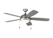 Generation Lighting 5DIW52PBSD Discus 52"Ceiling Fan, Painted Brushed Steel Main Image.jpg