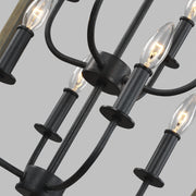 Visual Comfort Studio F3194/8WOW/AF Gannet Eight Light Chandelier, Weathered Oak Wood / Antique Forged Iron Alternate Image 2.jpg