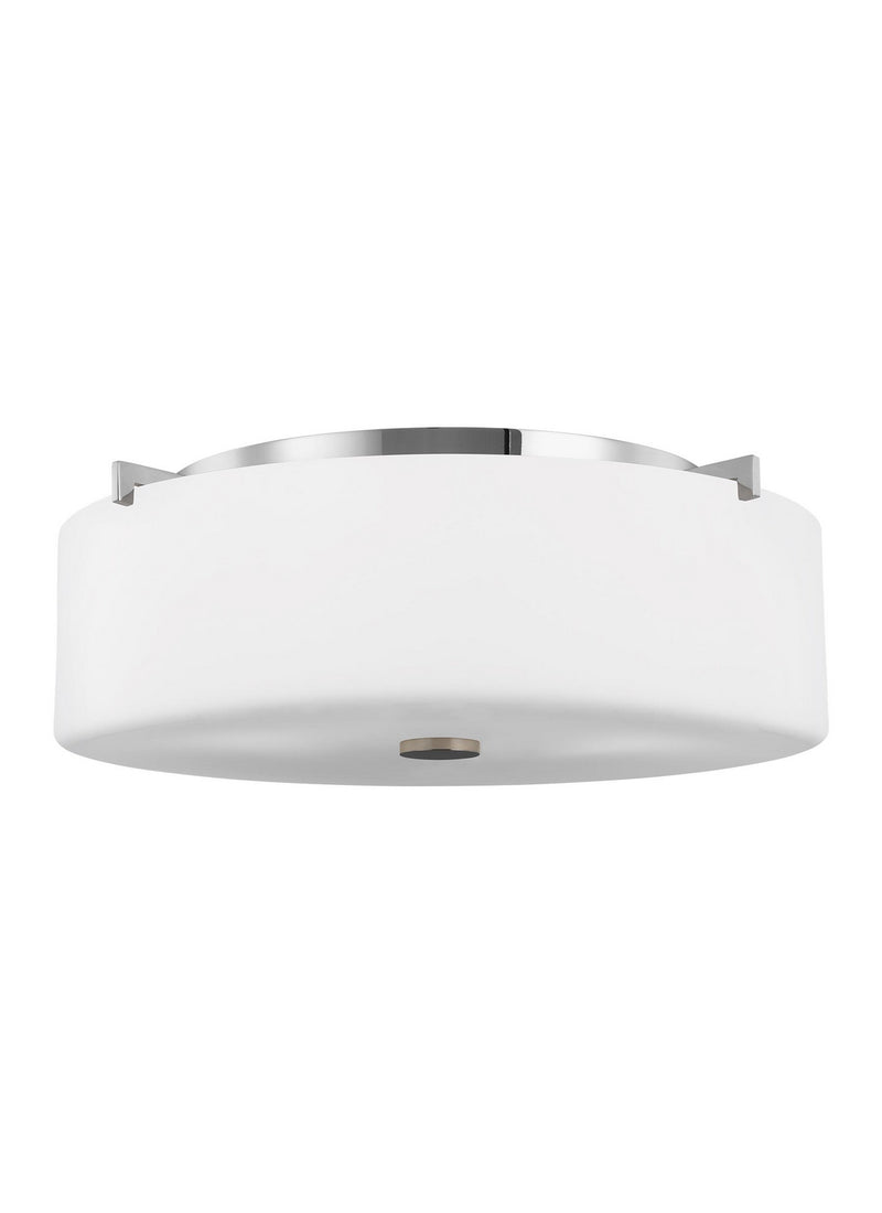 Generation Lighting FM312CH Sunset Drive Three Light Flush Mount, Chrome Main Image.jpg