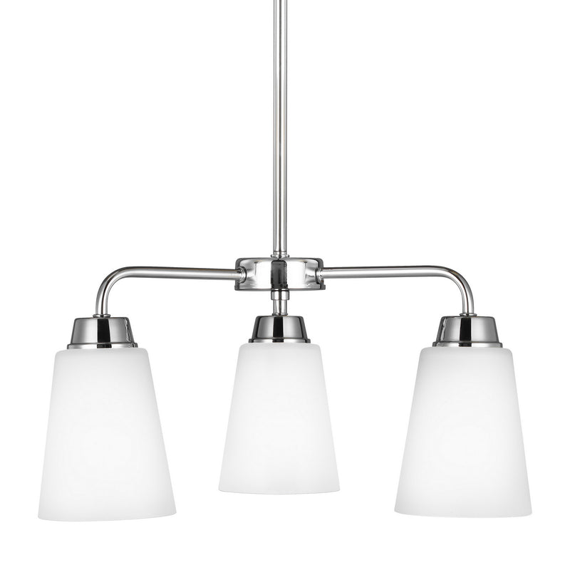 Generation Lighting 3115203-05 Kerrville Three Light Chandelier, Chrome Alternate Image 3.jpg