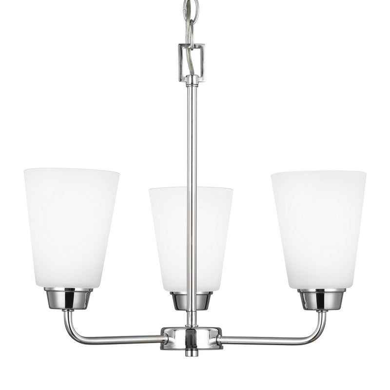 Generation Lighting 3115203EN3-05 Kerrville Three Light Chandelier, Chrome Alternate Image 2.jpg