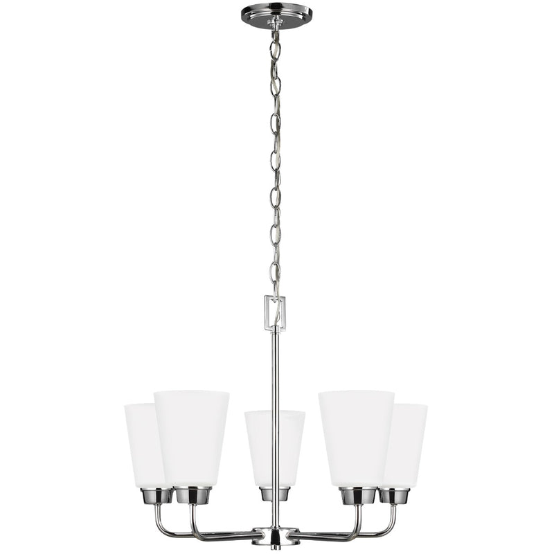 Generation Lighting 3115205-05 Kerrville Five Light Chandelier, Chrome Main Image.jpg