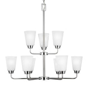 Generation Lighting 3115209-05 Kerrville Nine Light Chandelier, Chrome Alternate Image.jpg