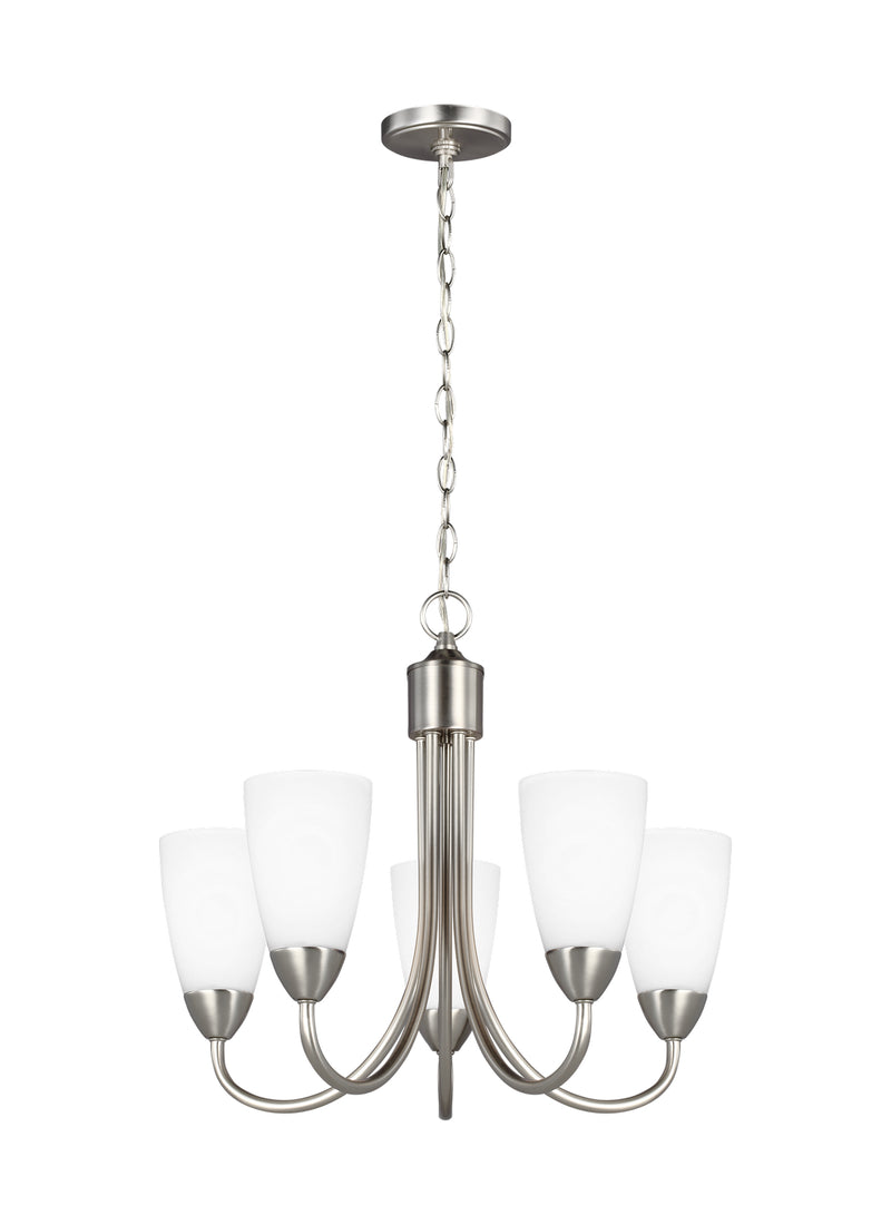 Generation Lighting 3120205-962 Seville Five Light Chandelier, Brushed Nickel Main Image.jpg