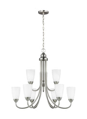 Generation Lighting 3120209EN3-962 Seville Nine Light Chandelier, Brushed Nickel Main Image.jpg