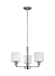 Generation Lighting 3128803-962 Canfield Three Light Chandelier, Brushed Nickel Main Image.jpg