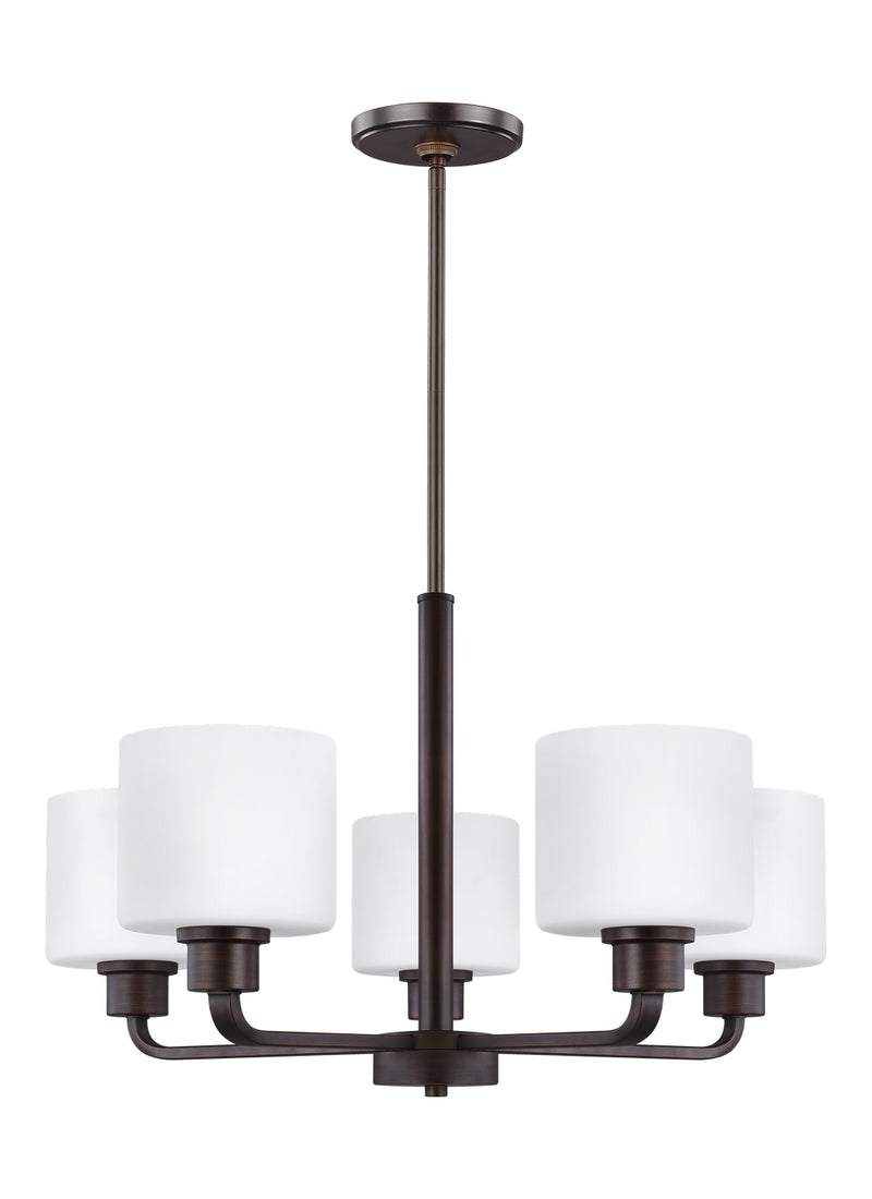 Generation Lighting 3128805-710 Canfield Five Light Chandelier, Bronze Main Image.jpg