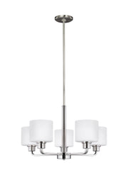 Generation Lighting 3128805-962 Canfield Five Light Chandelier, Brushed Nickel Main Image.jpg
