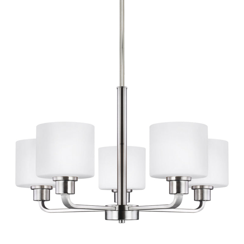 Generation Lighting 3128805EN3-962 Canfield Five Light Chandelier, Brushed Nickel Alternate Image.jpg