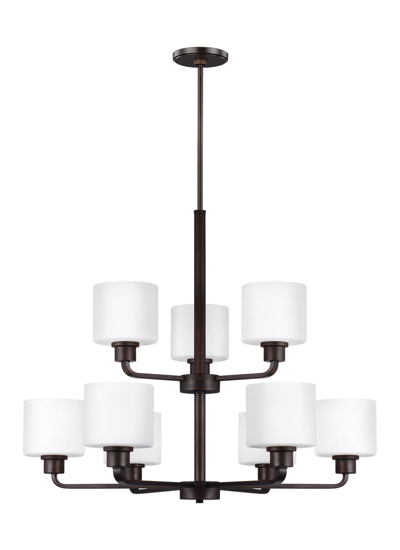 Generation Lighting 3128809-710 Canfield Nine Light Chandelier, Bronze Main Image.jpg