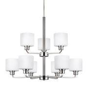 Generation Lighting 3128809-962 Canfield Nine Light Chandelier, Brushed Nickel Alternate Image.jpg