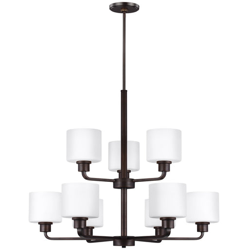 Generation Lighting 3128809EN3-710 Canfield Nine Light Chandelier, Bronze Main Image.jpg