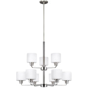 Generation Lighting 3128809EN3-962 Canfield Nine Light Chandelier, Brushed Nickel Main Image.jpg