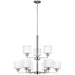 Generation Lighting 3128809EN3-962 Canfield Nine Light Chandelier, Brushed Nickel Main Image.jpg