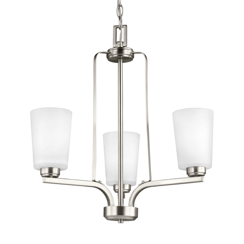 Generation Lighting 3128903EN3-962 Franport Three Light Chandelier, Brushed Nickel Alternate Image.jpg