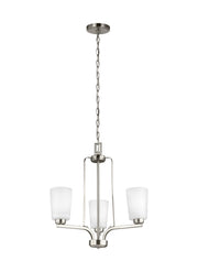 Generation Lighting 3128903EN3-962 Franport Three Light Chandelier, Brushed Nickel Main Image.jpg