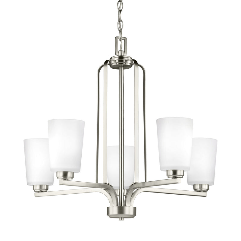 Generation Lighting 3128905-962 Franport Five Light Chandelier, Brushed Nickel Alternate Image.jpg