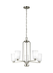 Generation Lighting 3128905EN3-962 Franport Five Light Chandelier, Brushed Nickel Main Image.jpg
