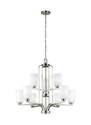 Generation Lighting 3128909-962 Franport Nine Light Chandelier, Brushed Nickel Main Image.jpg