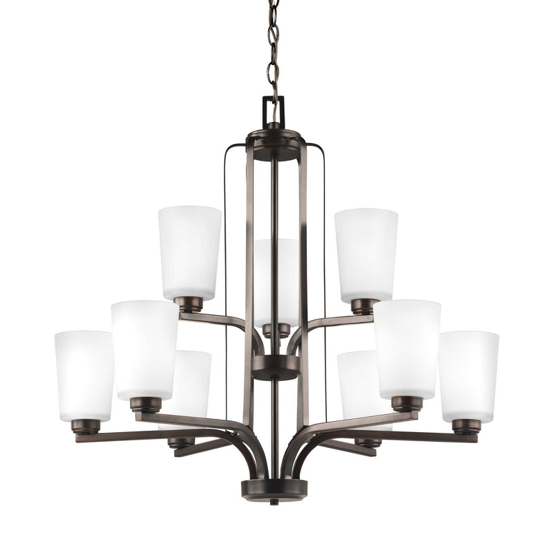 Generation Lighting 3128909EN3-710 Franport Nine Light Chandelier, Bronze Alternate Image.jpg