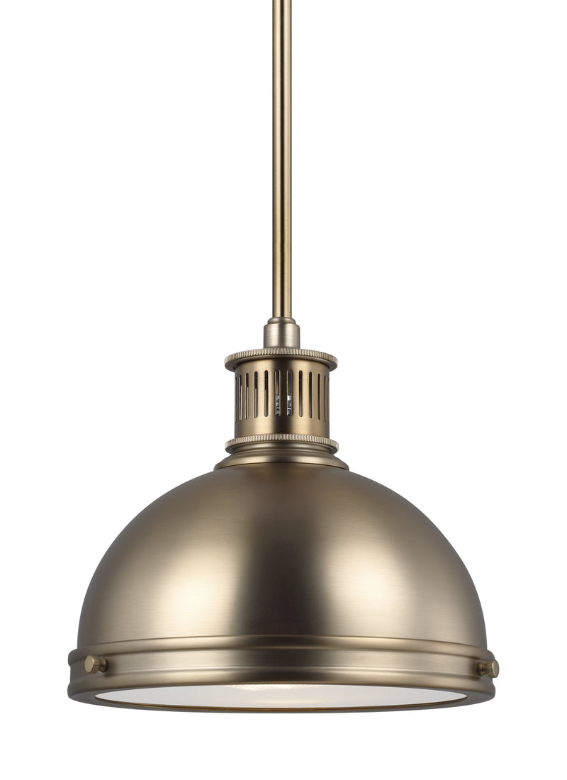 Generation Lighting 65085EN3-848 Pratt Street Metal One Light Pendant, Satin Brass Alternate Image.jpg