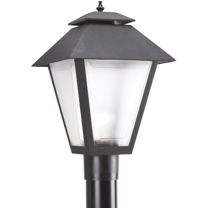 Generation Lighting 82065EN3-12 Polycarbonate Outdoor One Light Outdoor Post Lantern, Black Main Image.jpg