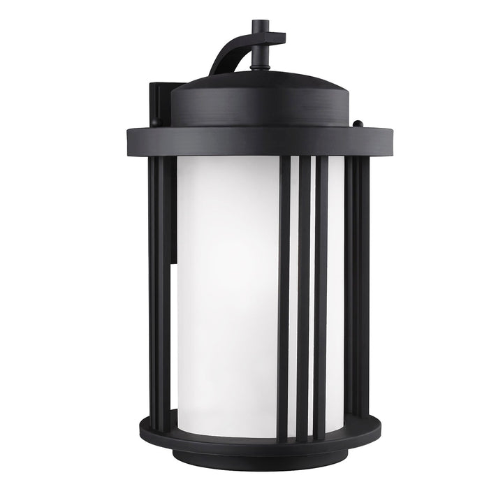 Generation Lighting 8847901DEN3-12 Crowell One Light Outdoor Wall Lantern, Black Main Image.jpg