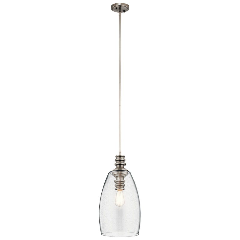 Kichler 43090CLP One Light Pendant, Classic Pewter