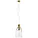 Kichler 43090NBR One Light Pendant, Natural Brass