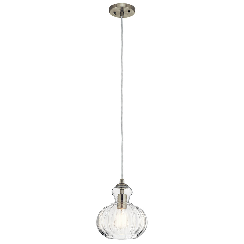 Kichler 43956NI One Light Mini Pendant, Brushed Nickel