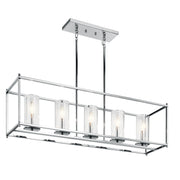 Kichler 43995CH Five Light Linear Chandelier, Chrome