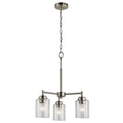 Kichler 44029NI Three Light Mini Chandelier, Brushed Nickel
