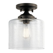 Kichler 44033OZ One Light Semi Flush Mount, Olde Bronze