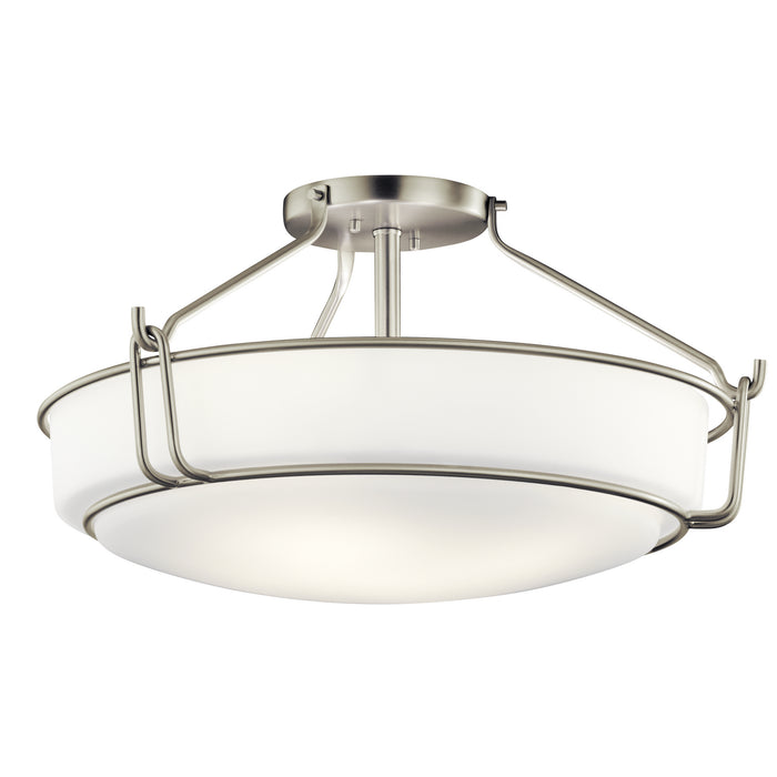 Kichler 44086NI Alkire Four Light Semi Flush Mount, Brushed Nickel Main Image.jpg