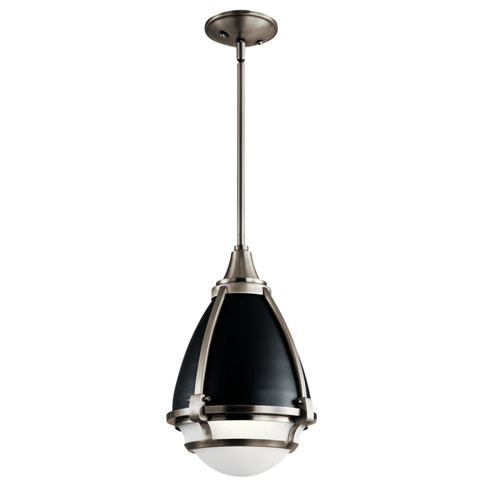 Kichler 44098CLP Ayra One Light Pendant, Classic Pewter Main Image.jpg