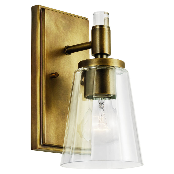 Kichler 45866NBR Audrea One Light Wall Sconce, Natural Brass Main Image.jpg