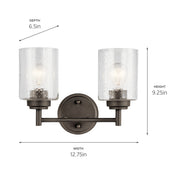 Kichler 45885OZ Two Light Bath, Olde Bronze (2)