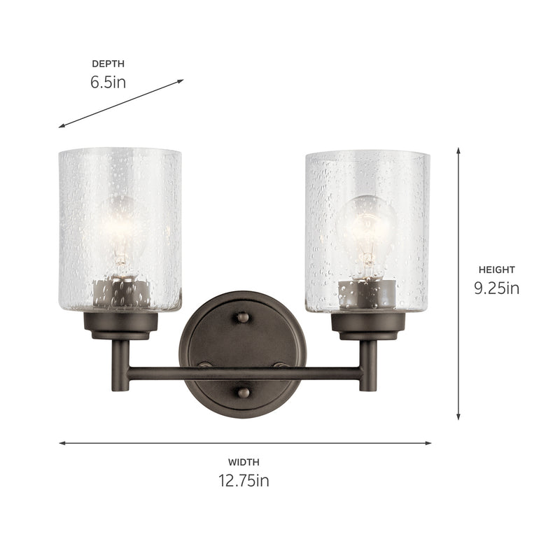 Kichler 45885OZ Two Light Bath, Olde Bronze (2)