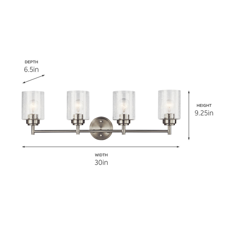 Kichler 45887NI Four Light Bath, Brushed Nickel (2)