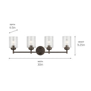Kichler 45887OZ Four Light Bath, Olde Bronze (2)