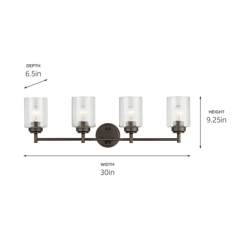 Kichler 45887OZ Four Light Bath, Olde Bronze (2)