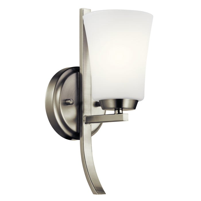 Kichler 45888NI Tao One Light Wall Sconce, Brushed Nickel Main Image.jpg