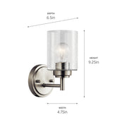 Kichler 45910NI One Light Wall Sconce, Brushed Nickel (2)