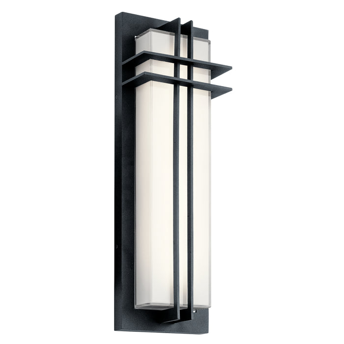 Kichler 49298BKTLED Manhattan LED Outdoor Wall Mount, Textured Black Main Image.jpg