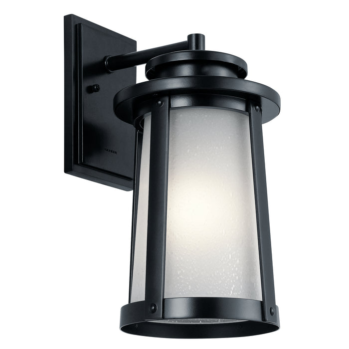 Kichler 49918BK Harbor Bay One Light Outdoor Wall Mount, Black Main Image.jpg