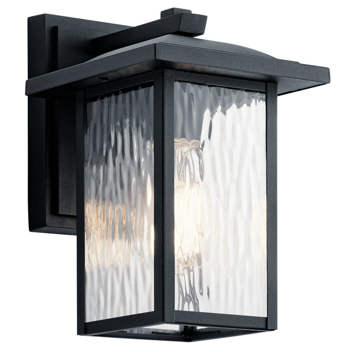 Kichler 49924BKT Capanna One Light Outdoor Wall Mount, Textured Black Main Image.jpg