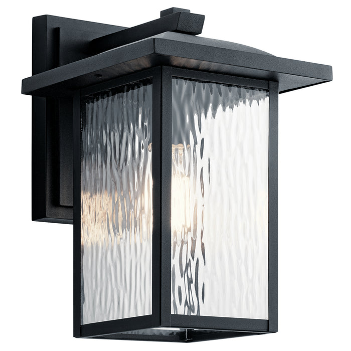 Kichler 49925BKT Capanna One Light Outdoor Wall Mount, Textured Black Main Image.jpg