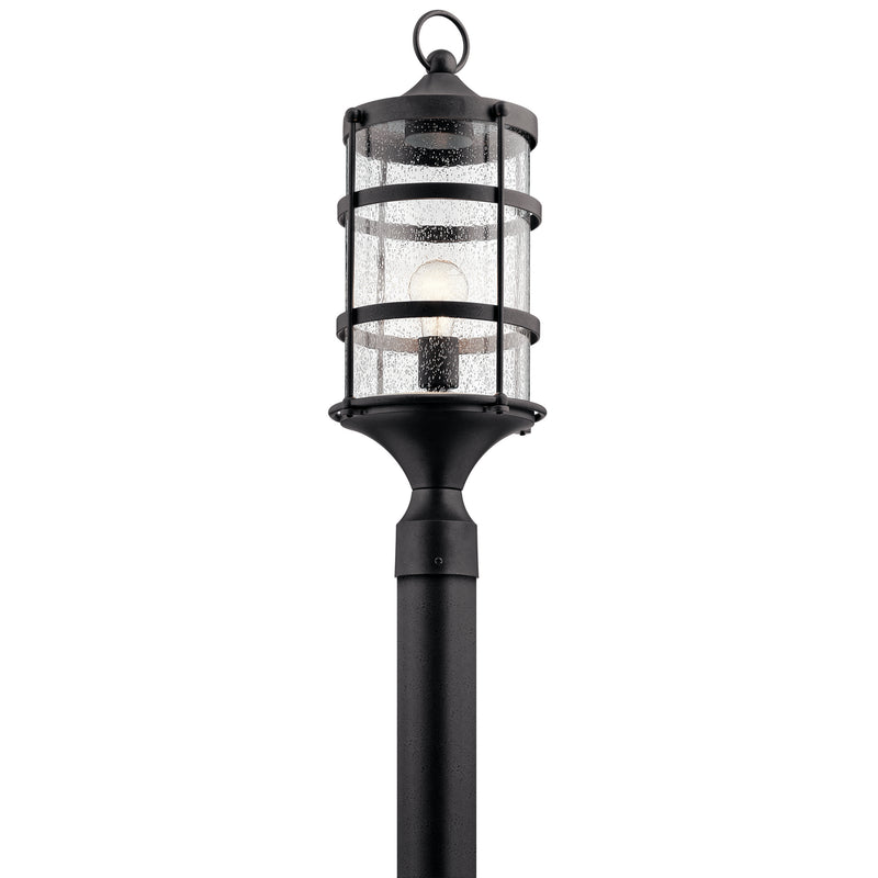 Kichler 49963AVI One Light Outdoor Post Mount, Anvil Iron