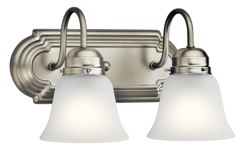 Kichler 5336NIS Two Light Bath, Brushed Nickel