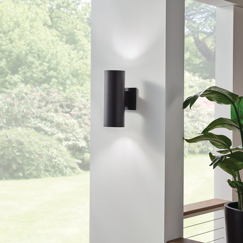 Kichler 9244BK Two Light Outdoor Wall Mount, Black (3)